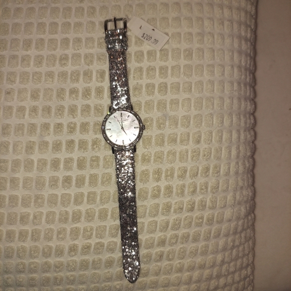 Kate's Spade NWT Live Colorfully Watch Set Rhinestones Bezel MOP Face 2 bands - Picture 15 of 16